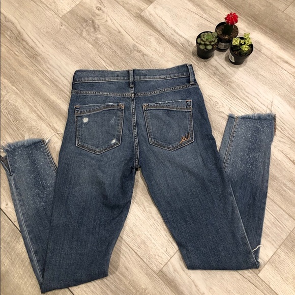 Express Mid Rise Ankle Jean  Legging split hem 0R - Picture 6 of 8
